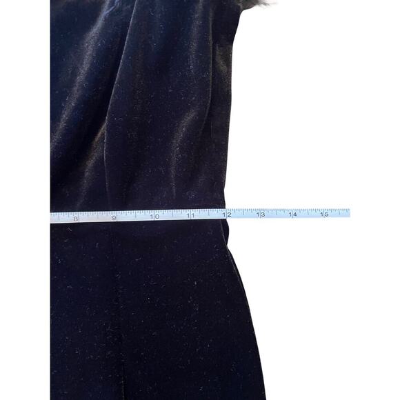 Superdown Erika Feather Mini Dress in Black Velvet Size Small 0578 - Picture 5 of 11